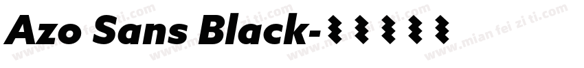 Azo Sans Black字体转换